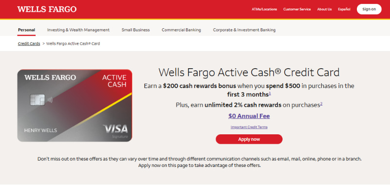 Wells Fargo Active Cash