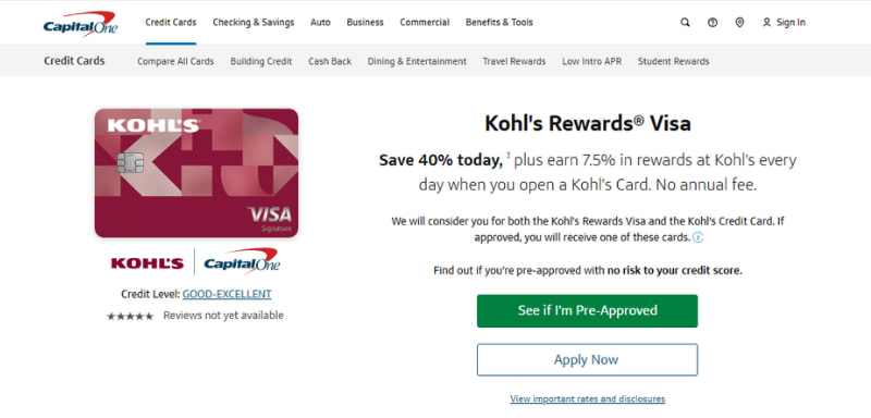 kohl's rewards visa